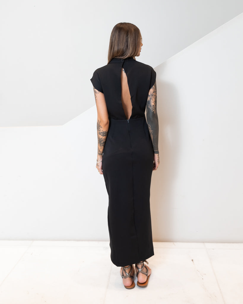 Vestido Midi Singapura - Fenda e Busto Torcido