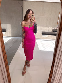 Vestido Midi Los Angeles - Linho Clássico