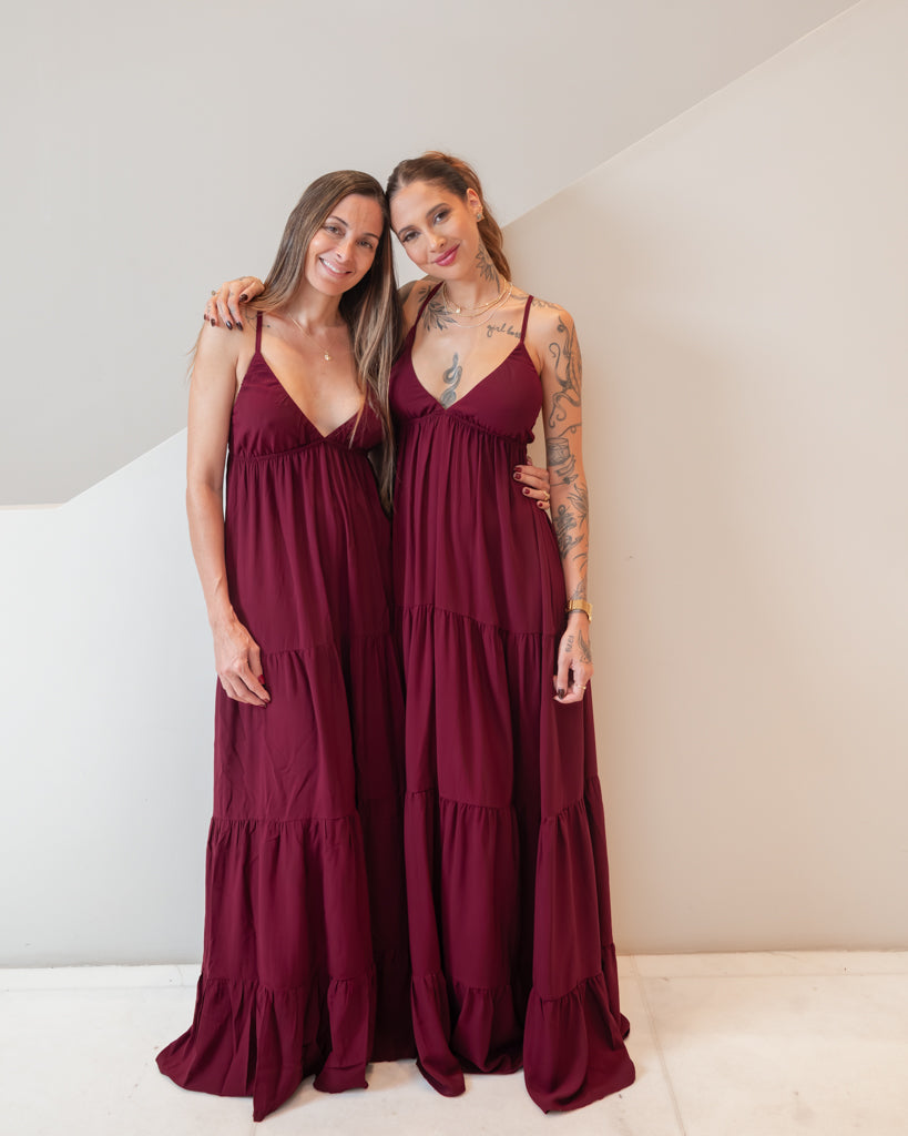 Vestido Longo Suzi - Babados e Amarração nas Costas