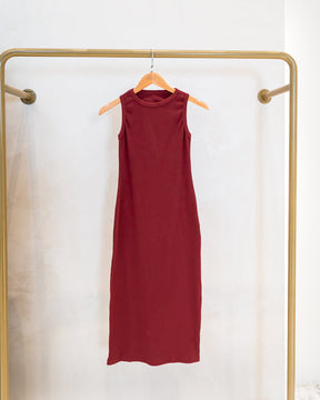 Vestido Basic Essencial Midi Canelado