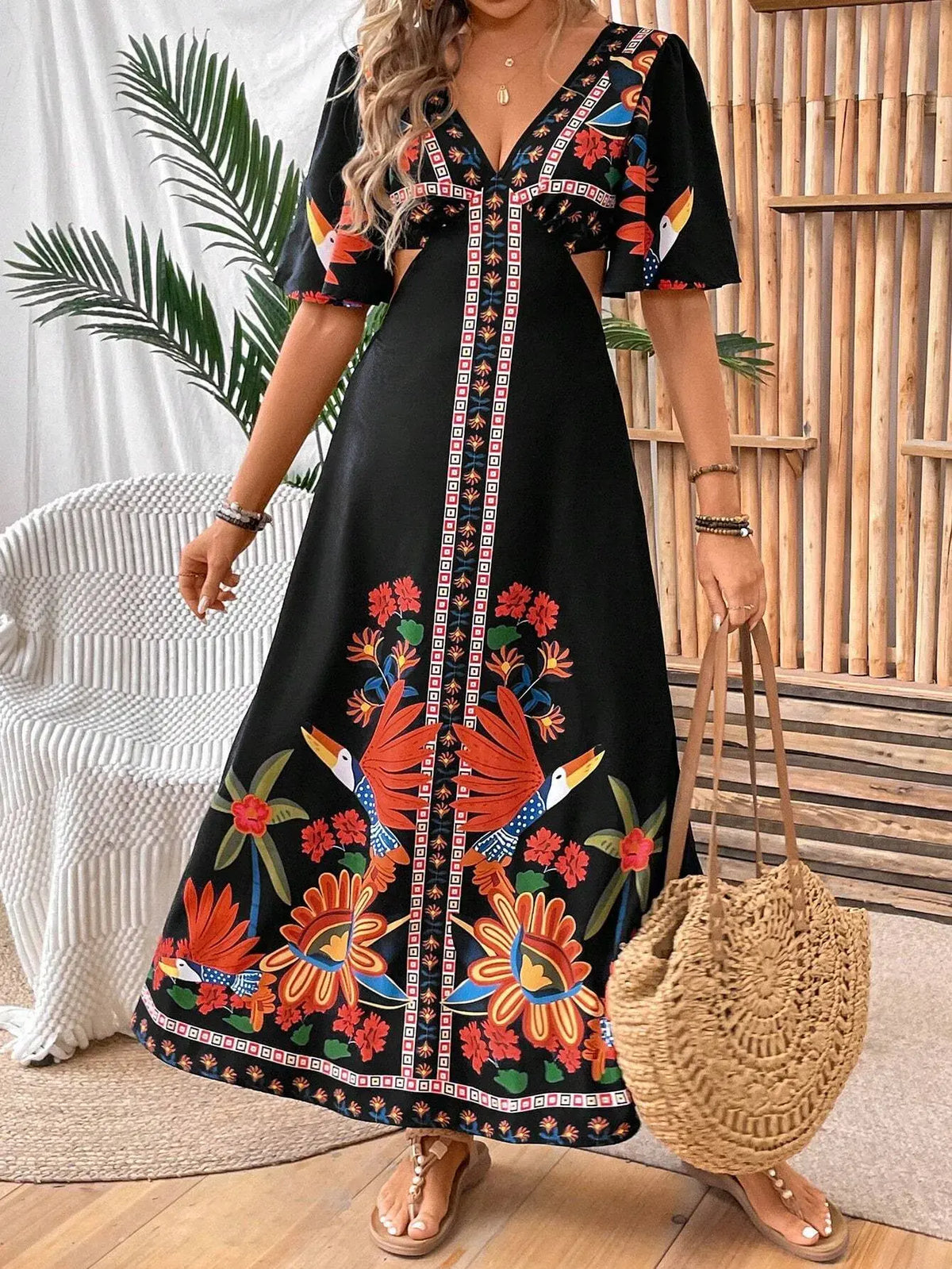 Vestido Longo Encanto Tropical