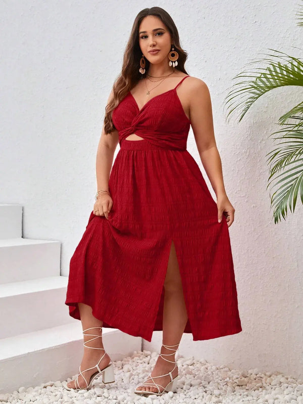 Vestido Longo Vermelho Plus Size Modelo Sevilla