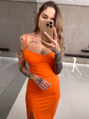 Vestido Midi Los Angeles - Linho Clássico